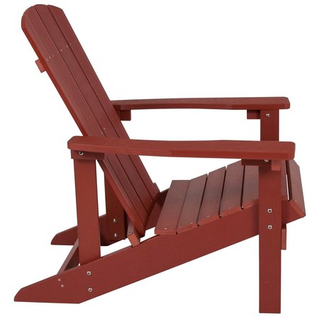 Flash Furniture Red Poly Resin Adirondack Chair 4PK 4-JJ-C14501-RED-GG